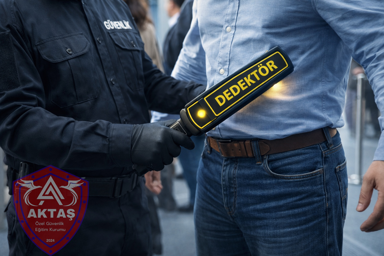 Metal dedektör ile güvenlik kontrolü